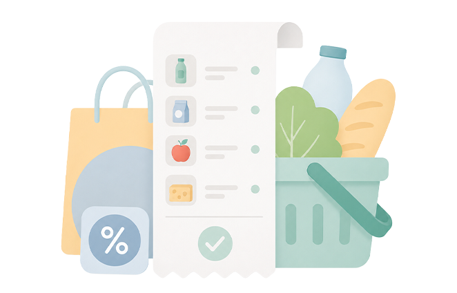 Grocery receipts and fresh products as a purchase context